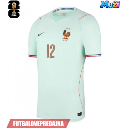 Lacne Muži Futbalové dres Francúzsko Bradley Barcola #12 MS 2026 Krátky Rukáv - Preč